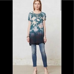 Anthropologie Edme & Esyllte ombre peony tunic